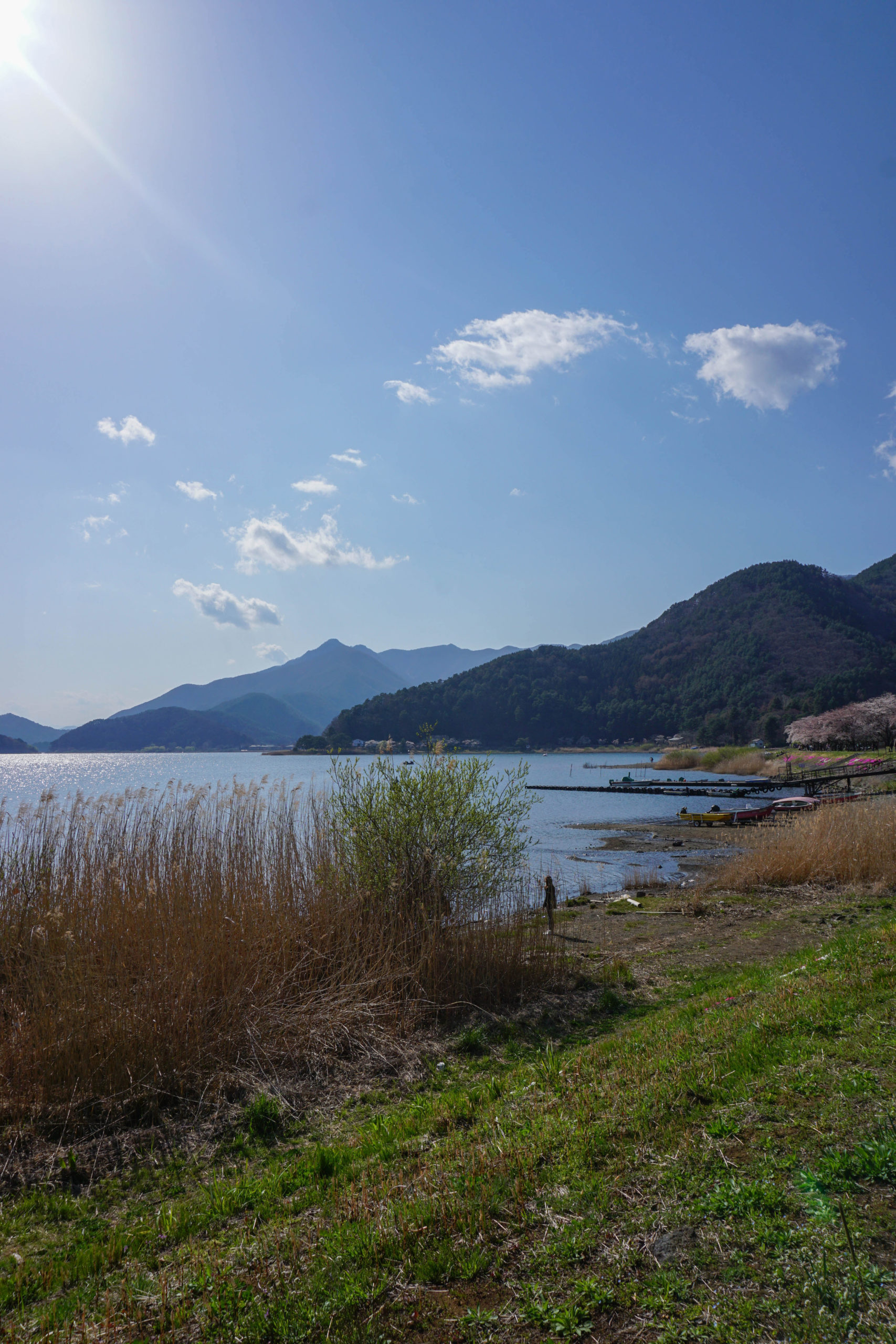 lac kawaguchi vue montagne